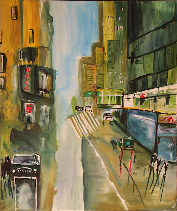 Bild: Grüne Straße - Künstlerin Andrea Sander (Kunstmalerin)