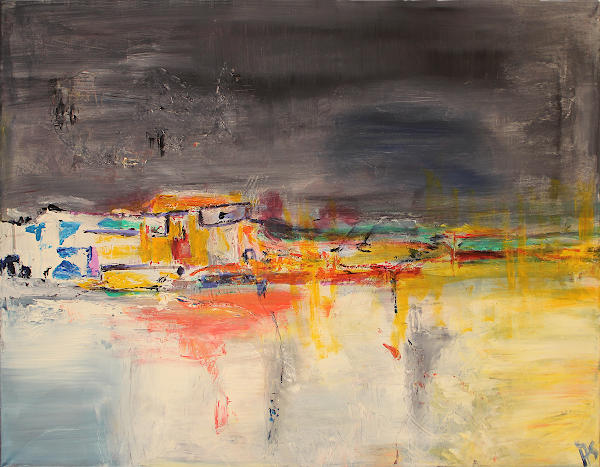 Bild: Hausboot - Künstlerin Andrea Sander (Kunstmalerin)