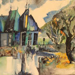 Bild: Altes Haus - Künstlerin Andrea Sander (Kunstmalerin)